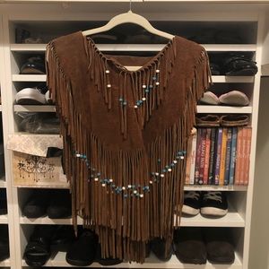 Native American Indian Style Beaded Top size XL